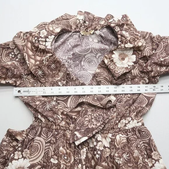 Ulla Johnson Lola Long Sleeve Floral Ruffle Mini Dress Size 4 - Picture 10 of 12